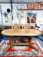 Load image into Gallery viewer, Solid Oak Refectory Dining Table & Four Chairs