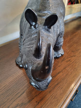 Load image into Gallery viewer, Large Carved Metal Rhino