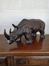 Load image into Gallery viewer, Large Carved Metal Rhino