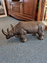 Load image into Gallery viewer, Large Carved Metal Rhino