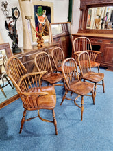 Load image into Gallery viewer, Antique Stick Back Windsor Dining Chairs
