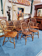 Load image into Gallery viewer, Antique Stick Back Windsor Dining Chairs
