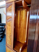 Load image into Gallery viewer, Victorian Mahogany & Walnut Double Wardrobe