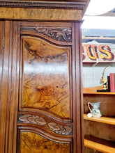 Load image into Gallery viewer, Victorian Mahogany & Walnut Double Wardrobe