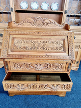 Load image into Gallery viewer, Oak Heavily Carved Green Man Bureau