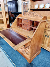 Load image into Gallery viewer, Oak Heavily Carved Green Man Bureau