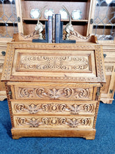 Load image into Gallery viewer, Oak Heavily Carved Green Man Bureau
