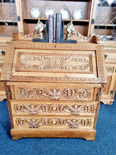 Load image into Gallery viewer, Oak Heavily Carved Green Man Bureau