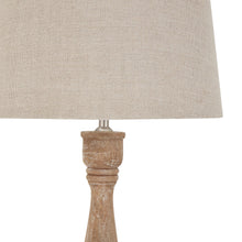 Load image into Gallery viewer, Delaney Natural Wash Candlestick Lamp With Linen Shade
