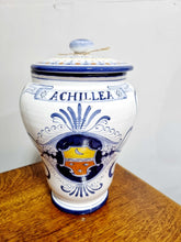 Load image into Gallery viewer, Achillea Dutch Style Glazed Earthenware Jar With Lid - Charlotte Rose Interiors
