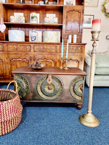 Antique Chest With Painted Detail