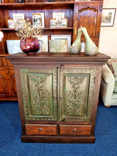 Load image into Gallery viewer, Antique Cupboard With Painted Detail
