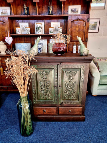 Antique Cupboard With Painted Detail