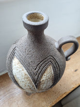 Load image into Gallery viewer, Pretty Vintage Stoneware Dimpled Handled Vase
