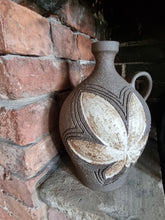 Load image into Gallery viewer, Pretty Vintage Stoneware Dimpled Handled Vase
