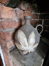 Load image into Gallery viewer, Pretty Vintage Stoneware Dimpled Handled Vase
