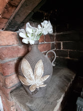 Load image into Gallery viewer, Pretty Vintage Stoneware Dimpled Handled Vase
