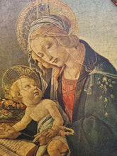 Load image into Gallery viewer, Vintage French Picture Of Madonna With Child On Wood
