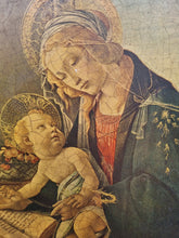 Load image into Gallery viewer, Vintage French Picture Of Madonna With Child On Wood
