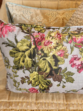 Load image into Gallery viewer, Laura Ashley floral linen cushion
