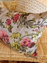 Load image into Gallery viewer, Laura Ashley floral linen cushion
