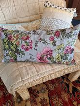 Load image into Gallery viewer, Laura Ashley floral linen cushion
