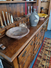 Load image into Gallery viewer, Antique Oak Farmhouse Dresser Shelf Sideboard
