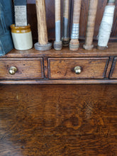 Load image into Gallery viewer, Antique Oak Farmhouse Dresser Shelf Sideboard
