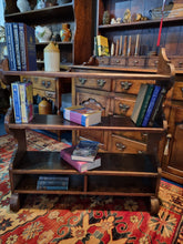 Load image into Gallery viewer, Antique 19th Century Oak Open Bookcase
