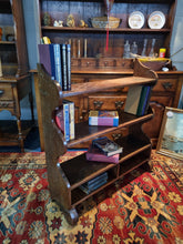 Load image into Gallery viewer, Antique 19th Century Oak Open Bookcase
