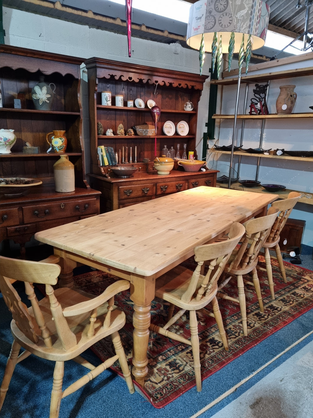 Farmhouse Scrub Top Pine Dining Table