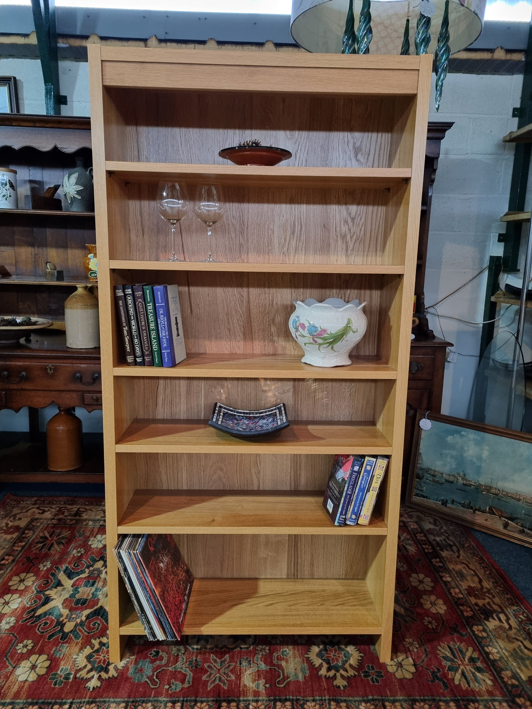 Light oak bookcase