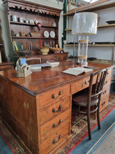 Load image into Gallery viewer, Victorian Pine Kneehole Partners Desk
