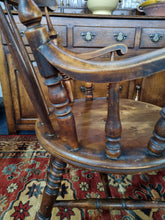 Load image into Gallery viewer, Victorian Oak and Beech Elbow Chair
