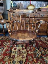 Load image into Gallery viewer, Victorian Oak and Beech Elbow Chair
