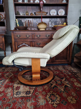 Load image into Gallery viewer, Leather Recliner Chair &amp; Foot Stool
