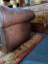 Load image into Gallery viewer, Thomas Lloyd Leather Three Seater Chesterfield Sofa Antique Brown
