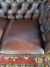 Load image into Gallery viewer, Thomas Lloyd Leather Three Seater Chesterfield Sofa Antique Brown
