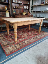 Load image into Gallery viewer, Victorian Pine Four Plank Kitchen Table
