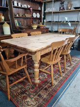 Load image into Gallery viewer, Victorian Pine Four Plank Kitchen Table
