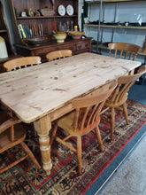 Load image into Gallery viewer, Victorian Pine Four Plank Kitchen Table
