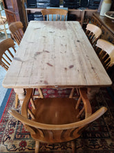 Load image into Gallery viewer, Victorian Pine Four Plank Kitchen Table
