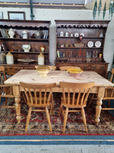 Load image into Gallery viewer, Victorian Pine Four Plank Kitchen Table
