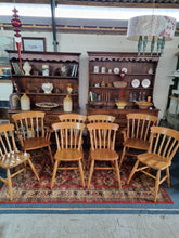 Load image into Gallery viewer, Eight Lathe Back Kitchen Dining Chairs
