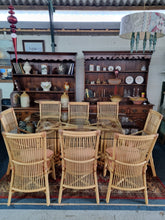 Load image into Gallery viewer, Bamboo Dining Table &amp; Eight Dining Chairs By Angraves of Leicester
