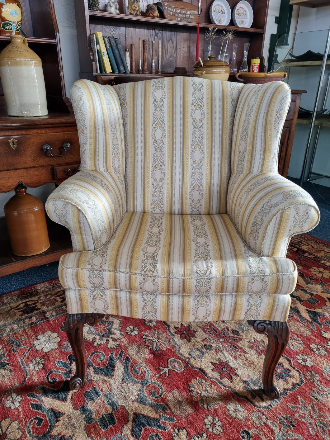 George III Mahogany Wing Back Armchair