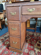 Load image into Gallery viewer, Early 20th Century Oak Twin Pedestal Desk
