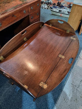 Load image into Gallery viewer, Edwardian Mahogany Butlers Tray/Table On Folding Stand
