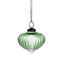 Load image into Gallery viewer, Green Recycled Glass Onion Bauble
