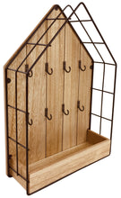 Load image into Gallery viewer, Wood &amp; Wire House Key Storage Unit

